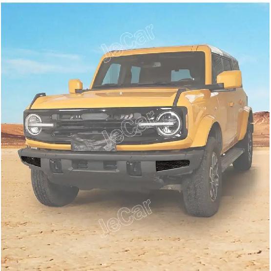 JeCar Car Front Bumper Racing Grill Insert Grille Trim ABS Sticker Cover For Ford Bronco 2021 UP Car Exterior Accessories