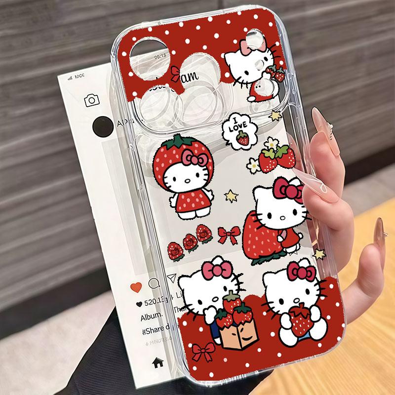 Hello Kitty Transparent Casing For Motorola Moto G60 G73 G53 G72 G52 G71 G22 G30 Edge 40 Pro G32 G30S 5G Cartoon Thin Phone Case