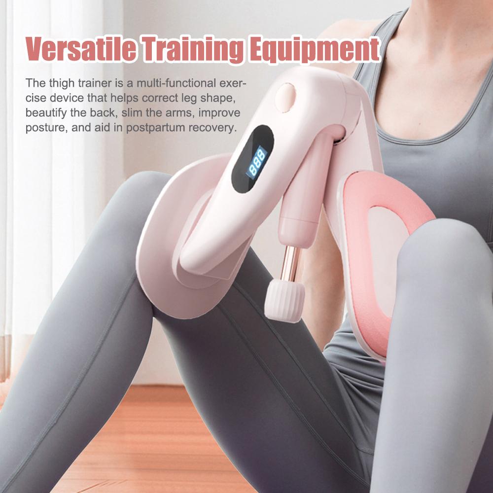Thigh Exerciser Inner Thigh Exercise Equipment Muscle Trainer with Counter Timer Calorie for Home Gym Fitness