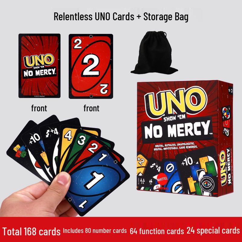 Genuine Mattel UNO Classic Card Game for Multiple Players - Casual Party Poker Table Game