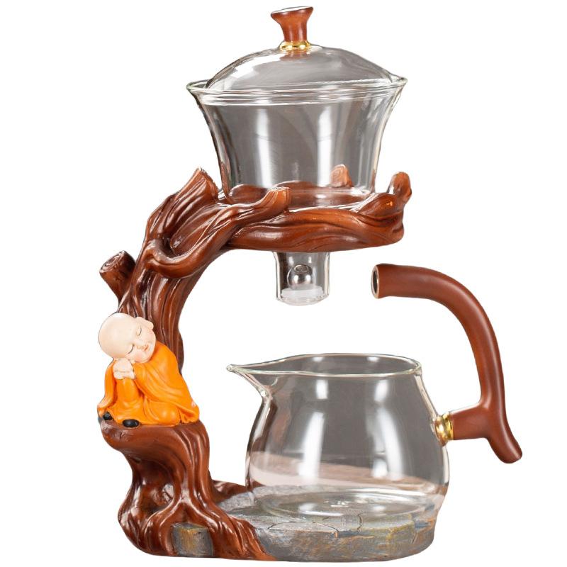 Household Glass Kung Fu Teapot Magnetic Brewing Tool Lazy Automatic Tea Set