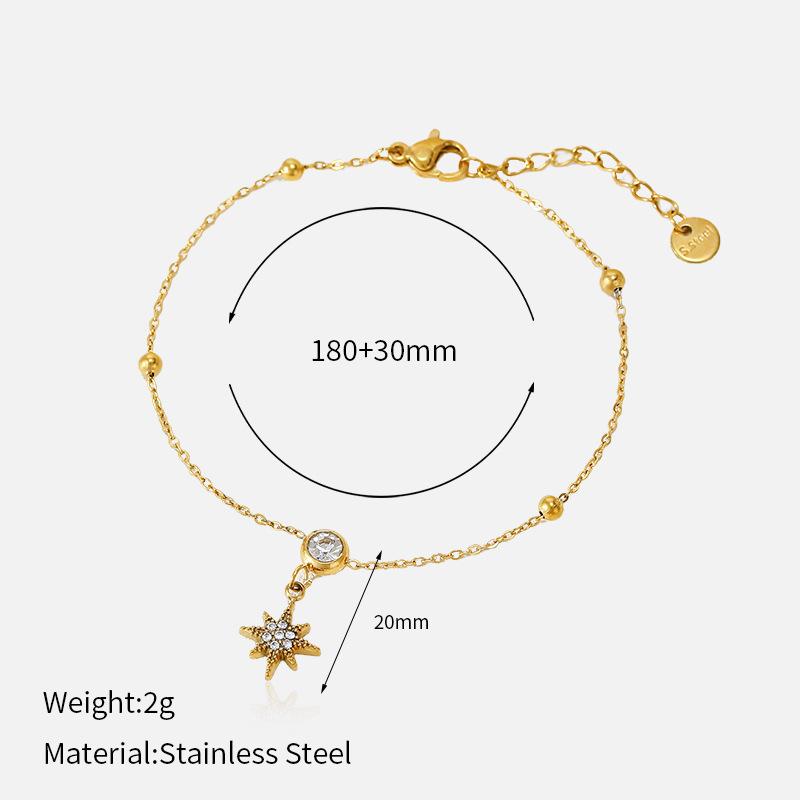 Luxury Rhinestone Evil Eye Titanium Steel Bracelet For Women, Premium Non-fading 18K Gold Stainless Steel Hand Jewelry 1