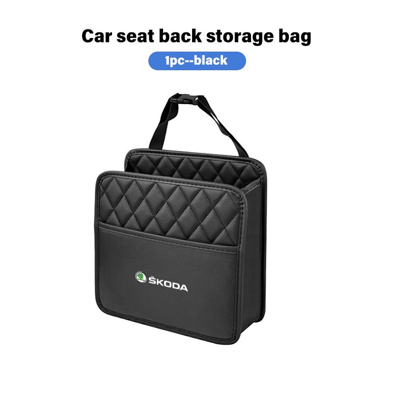 

2025 Hot For Skoda Car Backseat Storage Bag Large Capacity Pocket Hanger Collector Fabia Kamiq Superb MK3 VisionS Yeti Scala Eny