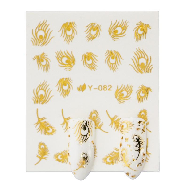 30pcs Feather Spider Design Water Sticker Nail Art Decals Women DIY Nails Decoration Manicure Tools