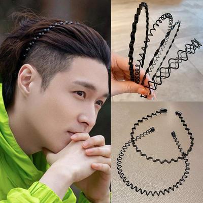 1-3 Stück Unsichtbares Schwarzes Eisen Metall Stirnband für Frauen Männer Unisex Langes Haar Sport Gesicht Waschen Wellen Haarbänder Haaraccessoires Neu