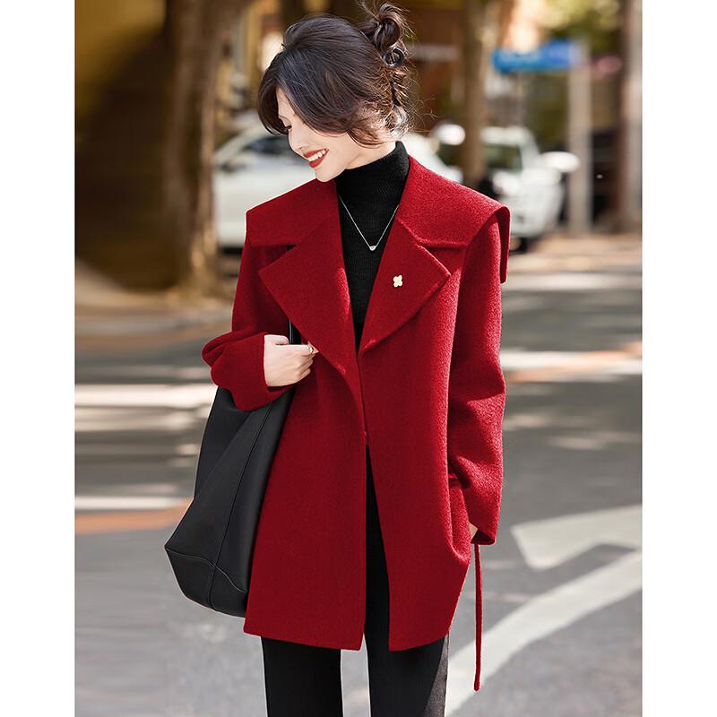 Designer Slim-Fit Cinched Waist Women's Overcoat