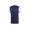 T Shirts Men's Blue With White Lettering Crew Neck Moderate Straight Fit DP3232