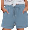 Women's Casual  Summer Elastic Beach Shorts  Solid Casual Shorts