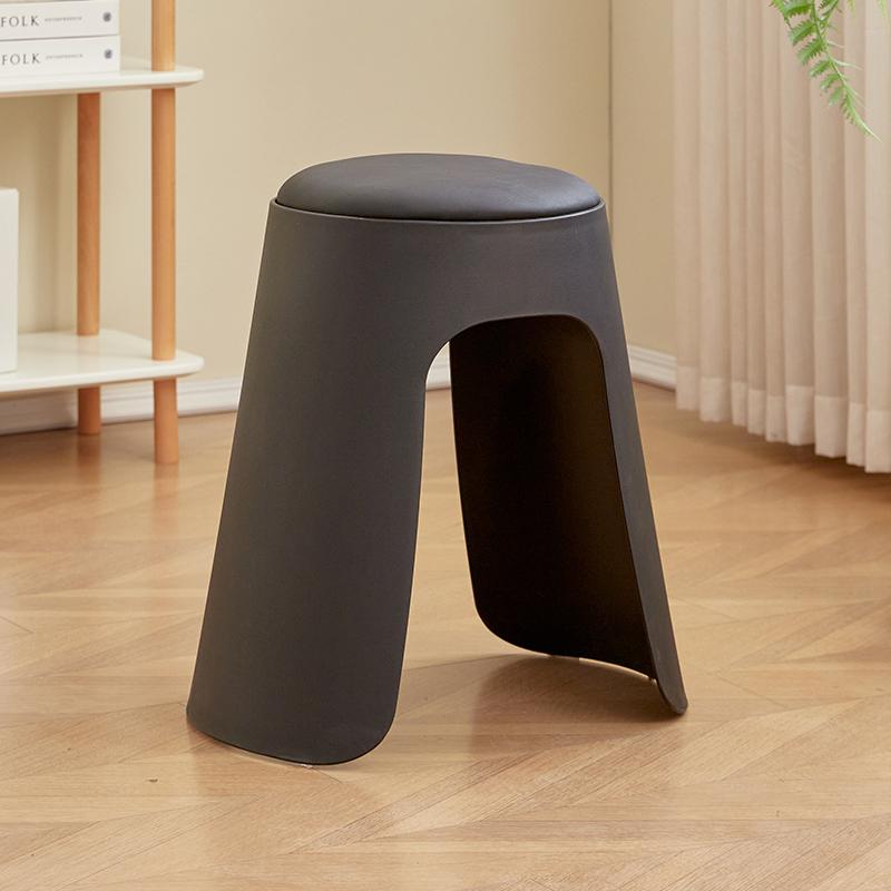Modern Home Plastic Dining Chair Commercial Thickened Plastic Stool Soft Seat Restaurant Simple Chair