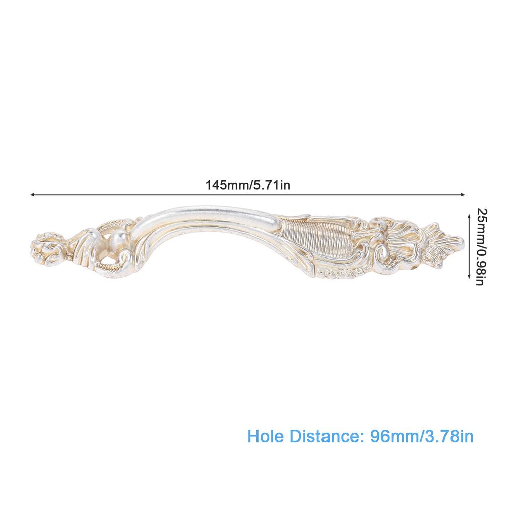 DRELD Antique Wardrobe Door Pull Furniture Handle Retro Silver Garden Drawer Handle Classical Handle Knob Home Decor 32/96/128MM