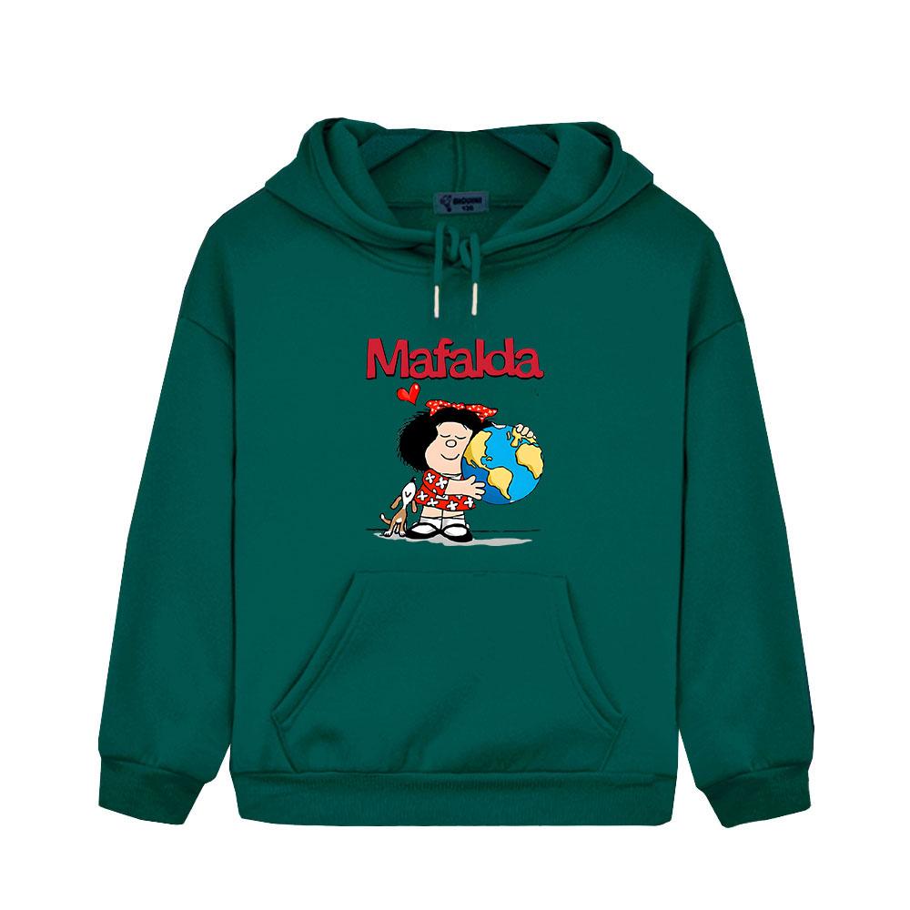 Kids Mafalda Hoodies for Teen Kawaii Graphic Anime Sweatshirts Girls Boy Clothes Children's Clothing Hoody Long Sleeve Tops