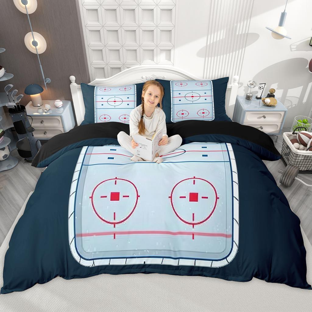 Dekbed Homewish IJshockey Voor Jongens Meisjes Sport Dekbed Set Atleet Cadeaus Bed Set