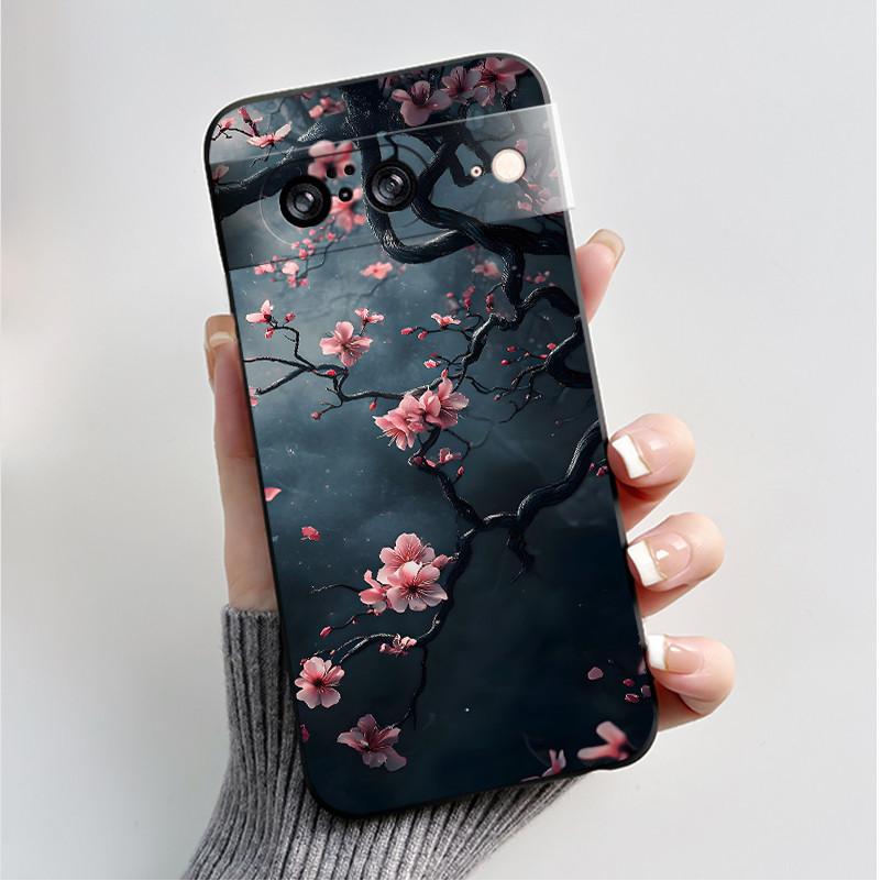 

For Google Pixel 8 / Pixel 8 Pro Case Luxury Fashion Butterfly Flowers Black Soft TPU Silicone Back Cover Pixel8 8Pro Phone Case Google Pixel 8 Pro