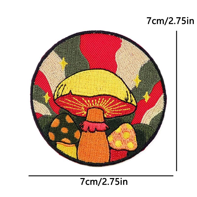 Aufbügelbares besticktes Abzeichen Outdoor-Abenteuer-Design Kosmischer Pilz Astronaut Für Jeansjacke Hut Tasche DIY Personalisierbare Dekoration