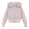 waist thin cotton-padded clothes women's short winter thickened large fur collar hooded cotton-padded clothes new small cotton-padded jacket women's c