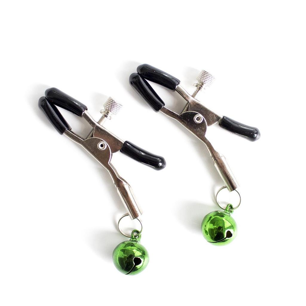 Nipple Clamps with Bells - Erotic Accessories for Couples