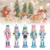 5pcs Wooden Nutcracker Soldier Puppet Figurine Home Tabletop Decor Xmas Gift