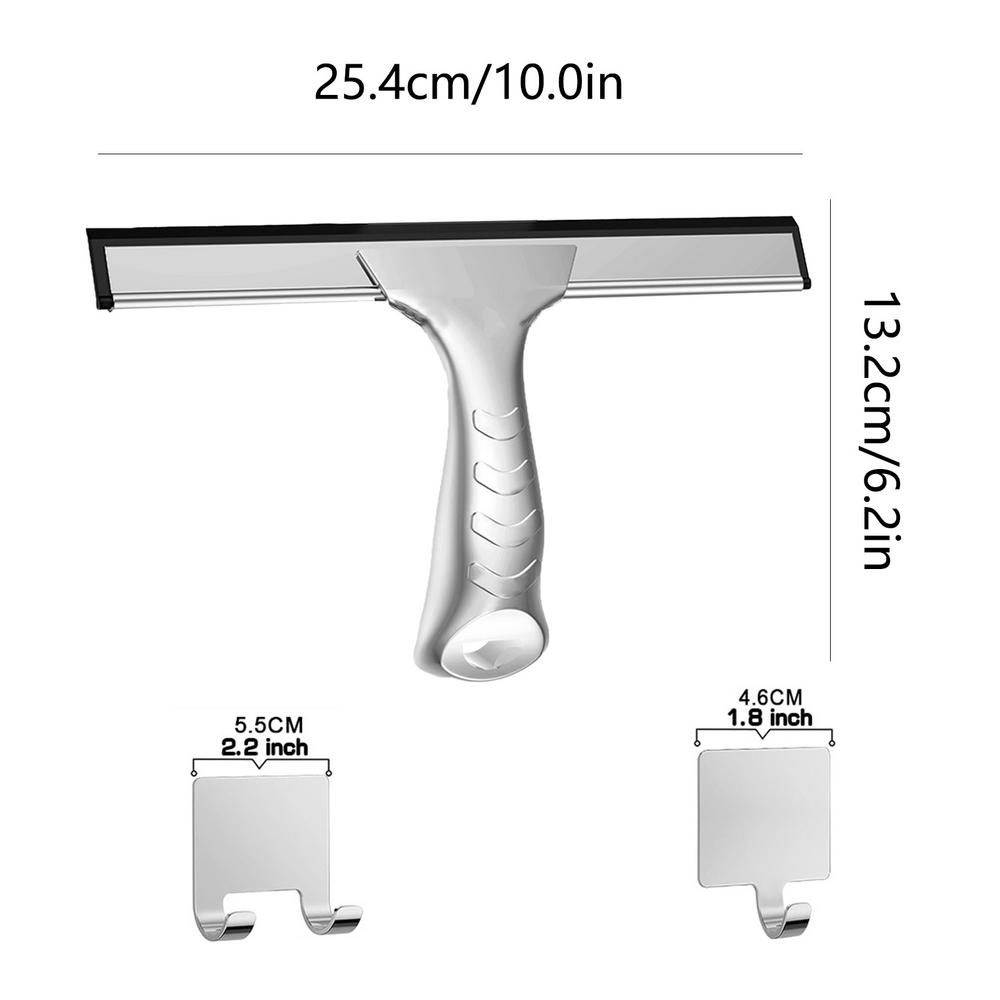 Glass Shower Door Squeegee Cleaning Tools Shower Squeegee Stainless Steel Window Squeegee Shower Wiper Bathroom Cleaner Tool