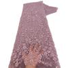 French Style Luxury High Quality Sequin Embroidered African Lace Fabric Beaded Mesh Tulle Wedding Dress Bridal Gown DIY Sewing