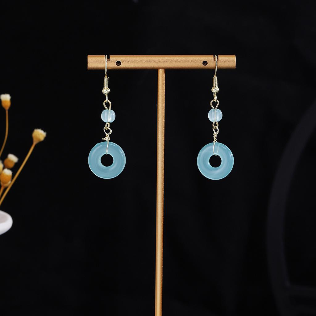 Butterfly Water Drop Pearl Fringed Ear Hook Female, Guochao Light Luxury Safety Buckle Ancient Cheongsam Earrings