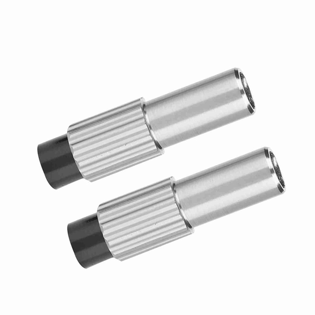 1 Pair Bike Brake Cable Gear Shift Connector Line Regulator Adjuster Cap (titanium Color)