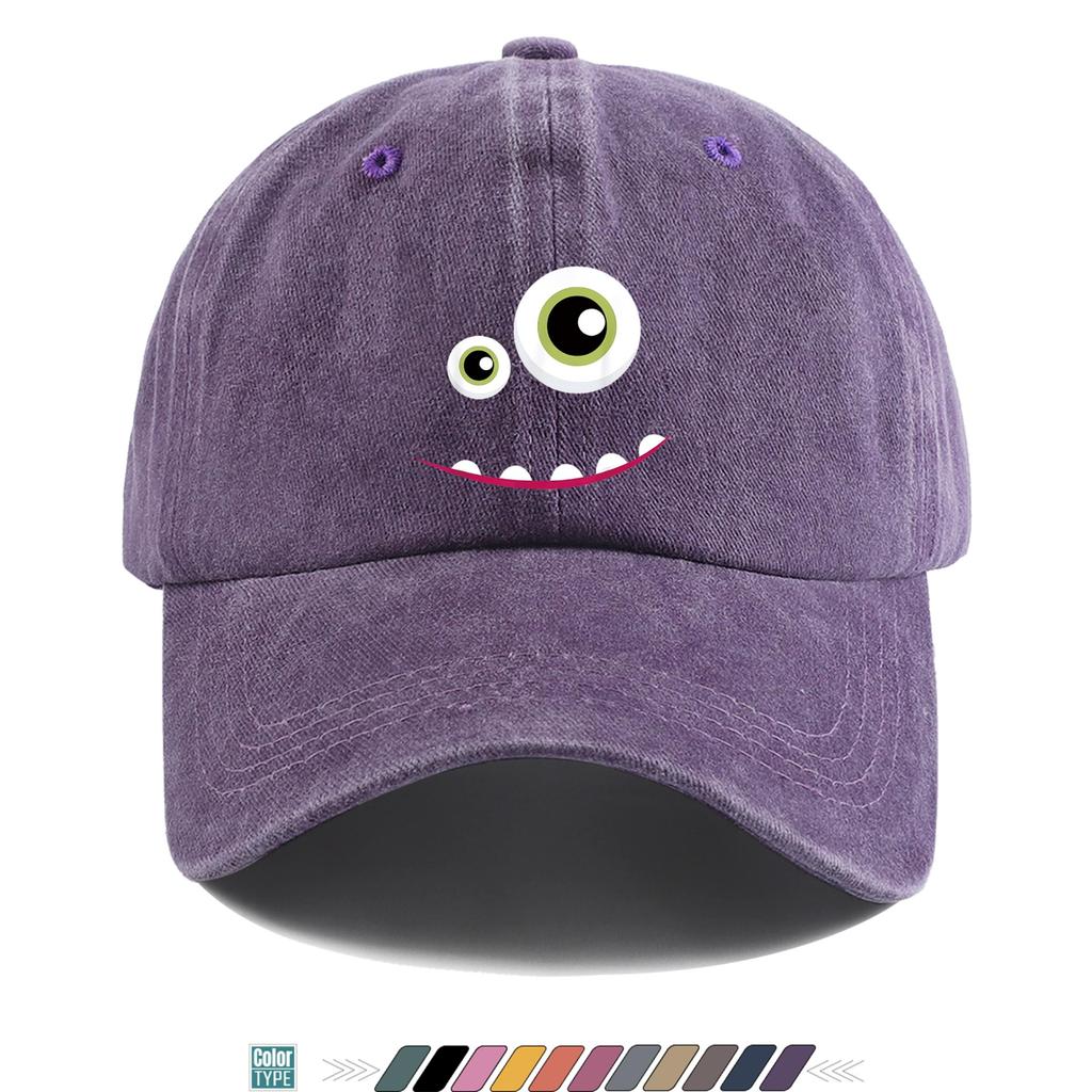 pc Monster Eye Pattern Printed Truck Hat Comfortable And Breathable Stylish And Attractive Cartoon Game Black Classic Papa H