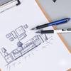 Deli 6505 Retractable Blue Ballpoint Pen