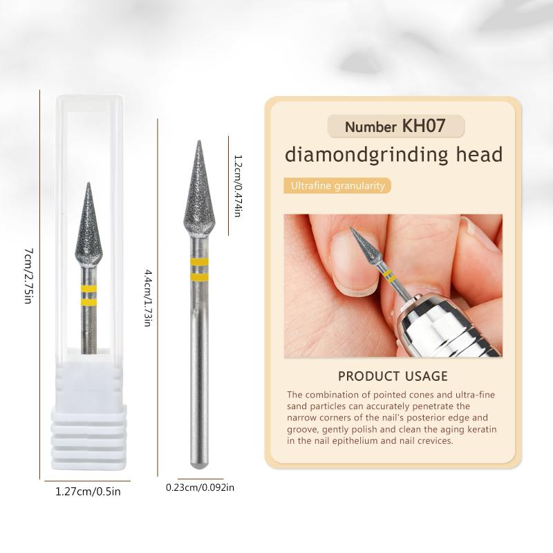 Diamond Nail Drill Bits Durable Material Multiple Uses For Home Diy Nail Art Cuticle Clean Gel Removing