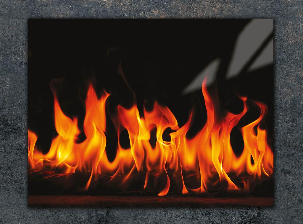 TABLA DE CORTAR DE CRISTAL 30x22 FUEGO