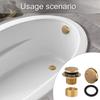 Industrial Bathtub Drain Set with Tip Toe Functionality & Overflows Protections Metal Bath Drain Replacement for Bathroom