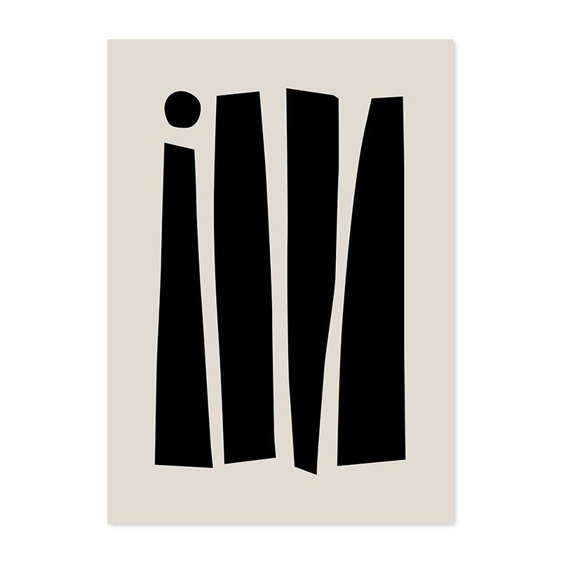 Abstrakte geometrische Beige Schwarz Boho minimalistischen Poster Leinwand Malerei Druck Wand Kunst Bilder Wohnzimmer moderne Wohnkultur