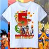 2026 Summer New Dragon Ball BIRTHDAY Kids Shirt Boy Girl Tshirt 012 Years Old Fashion Casual Y2K Shortsleeved Trendy Clothing