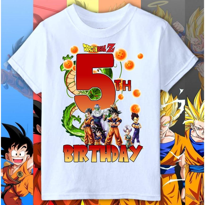 2026 Summer New Dragon Ball BIRTHDAY Kids Shirt Boy Girl Tshirt 012 Years Old Fashion Casual Y2K Shortsleeved Trendy Clothing