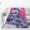 Lovely Bocchi Anime the Rock Super Soft Flannel Blanket, Cute Theme Lightweight Throw Blanket For Living Room, All Seasons