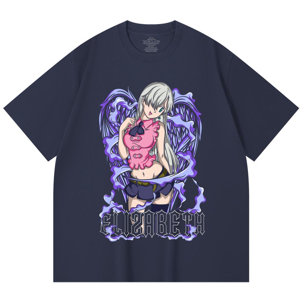230 Gsm 100% Cotton Seven Deadly Sins V3 Elizabeth Print Unisex Heavy Cotton T Shirt