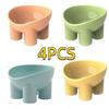 Pet Supplies Macaron Color Elephant Leg Bowl - Anti-Spill Slanted Mouth Cat Bowl with Neck Protection.