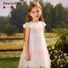 PawinPaw Girls' Cartoon Bear Gradient Princess Dress