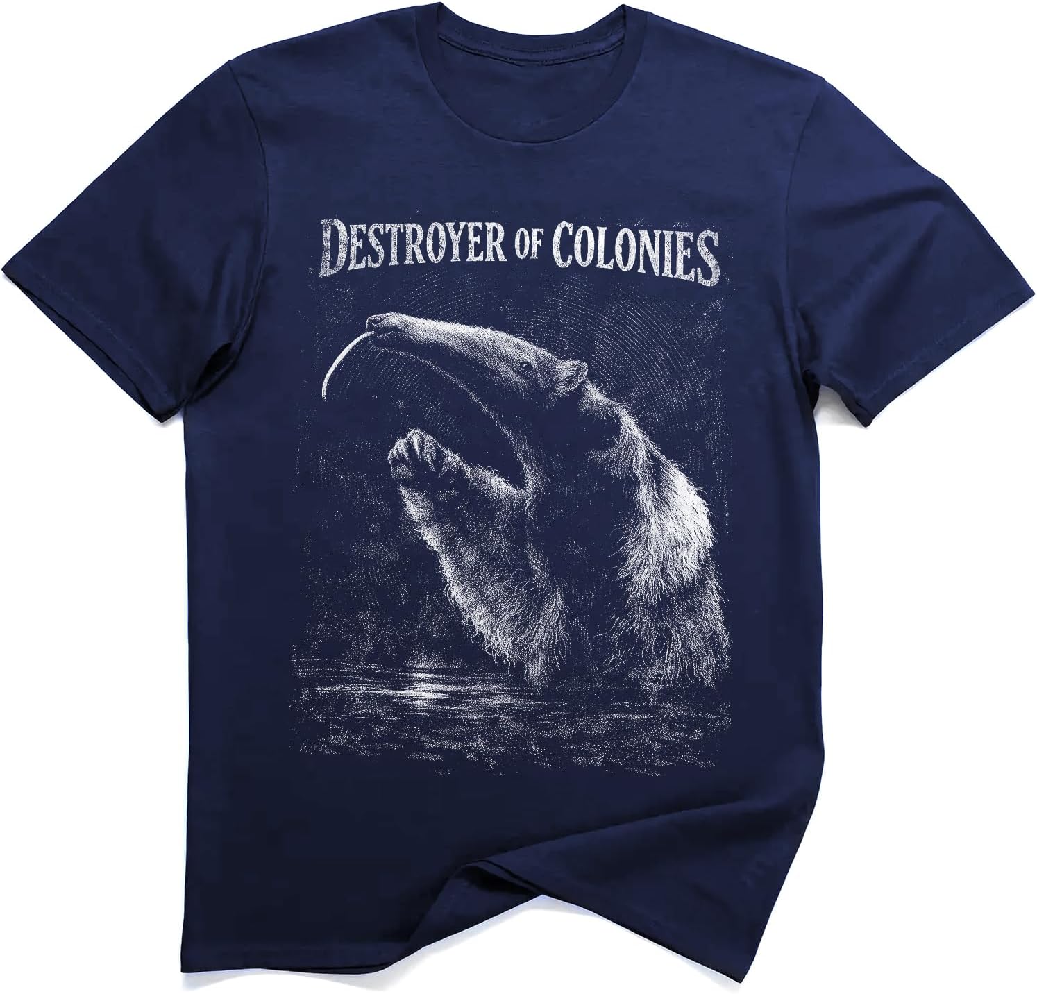 Destroyer of Colonies Funny Anteater Shirt Dark Animal Humor Tee S разноцветный