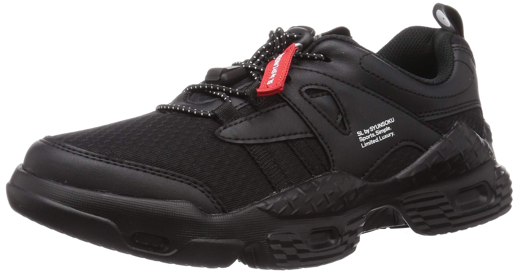 

Shunsoku Athletic DSL 16 cm Sneakers, Shoes, Lightweight, SL, 16-26cm, 2E, Kids, Boys, Girls, 0240, Black, чёрный