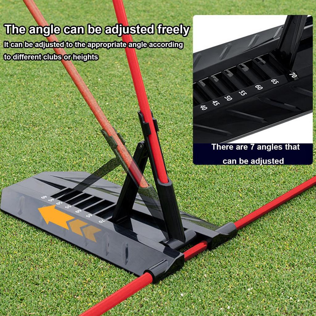 Golf Swing Alignment Rod Golf Alignment Stick Holder Swing Practice Plate Trainer Swing Angle Adjust Postures Correction Aid