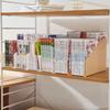 Simple Plastic Bookends Double Layer Solid Color Book Stand Large Capacity File Storage Shelf Student Supplies