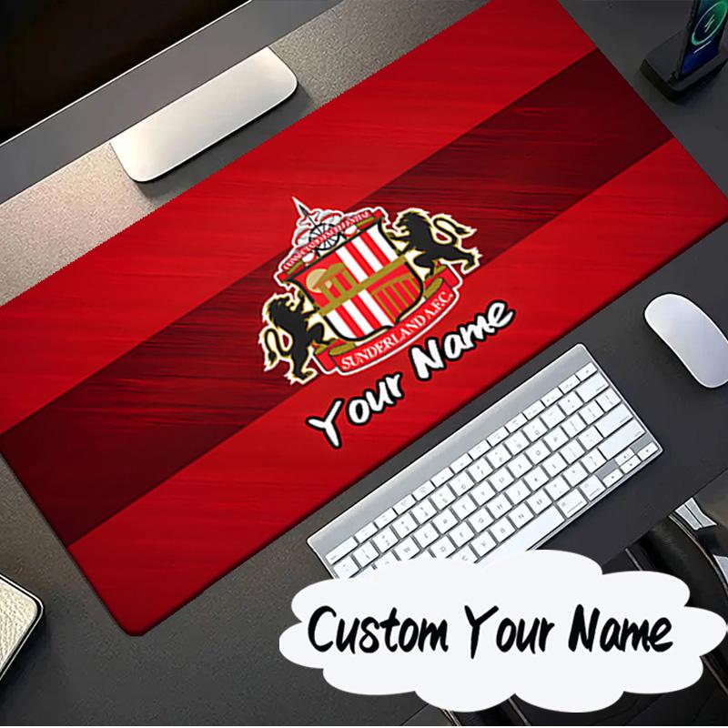 Custom Name Mouse Pad Sunderland Football Mouse Pad, Gaming Mouse Pad, Keyboard Pad, Desk Decor for Computer Notebook Fan Birthday Gift