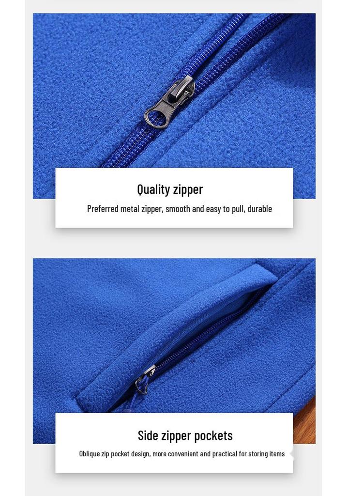 Unisex Outdoor Sports Fleece Jacket: Warm, Casual Hoodie for Men & Women