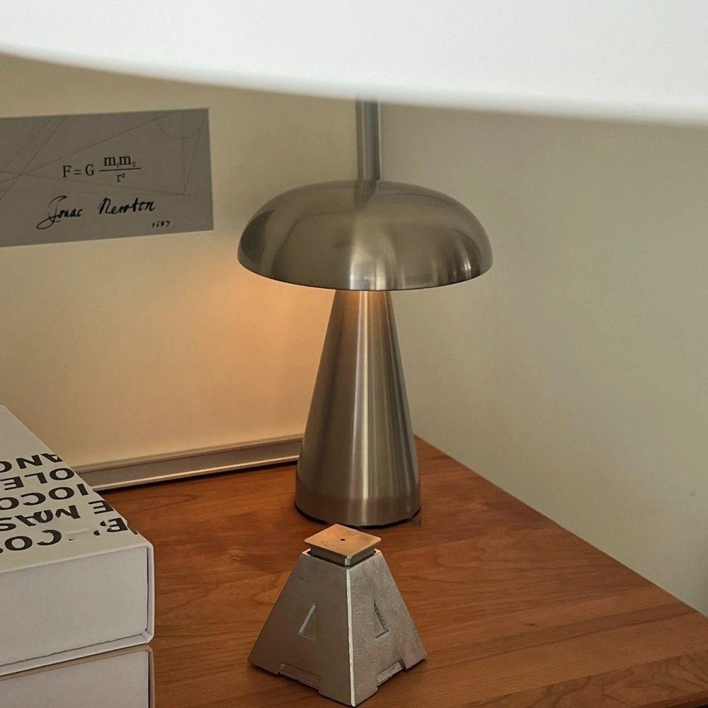 Touch Sensor Table Lamp Rechargeable Desk Lamp Modern Mushroom Night Light  Home Decor