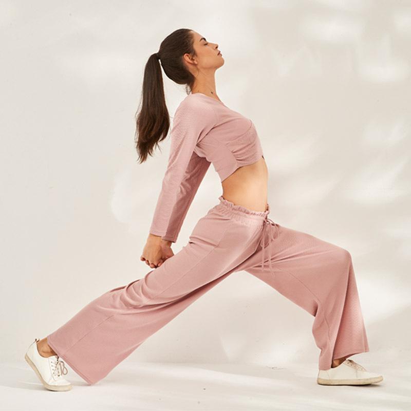 Dam Snabbtorkande Yogabyxor med Vida Ben: TRBA19007 Gränsöverskridande, avslappnade utomhus-sportkläder