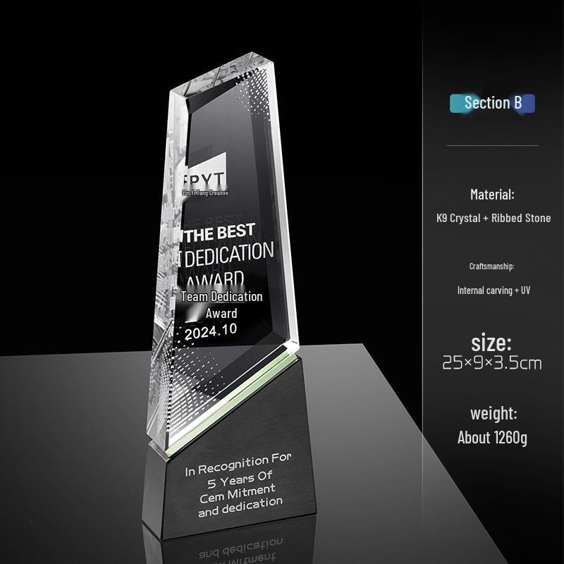 2025 Premium Crystal Trophy & Medal Customization for Outstanding Employee Awards