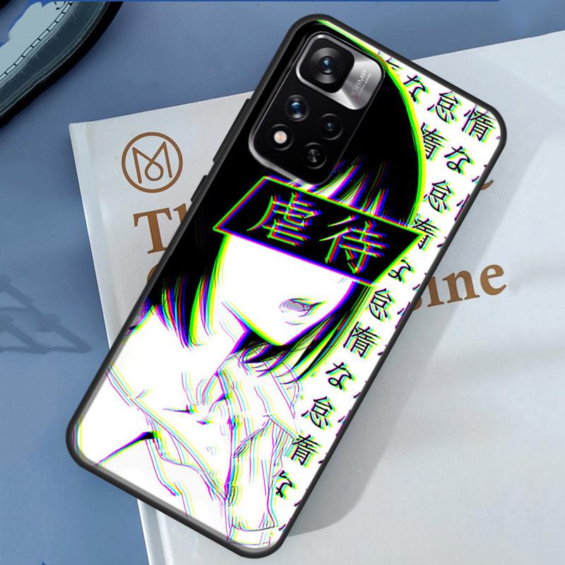 Sad Japanese Anime Case For Xiaomi Redmi Note 14 13 11 9 10 12 Pro 9S 10S 11S 12S Redmi 10C 12C 13C 14C Cover