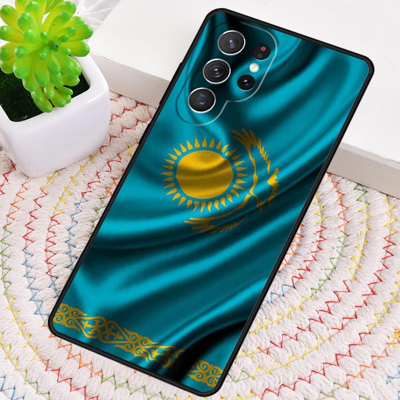 Kazakhstan Flag print Silicone Phone Case For Samsung Galaxy note 10 pro S26 S25 S24 S23 S22 S21 Plus S25Ultra Capa Cover