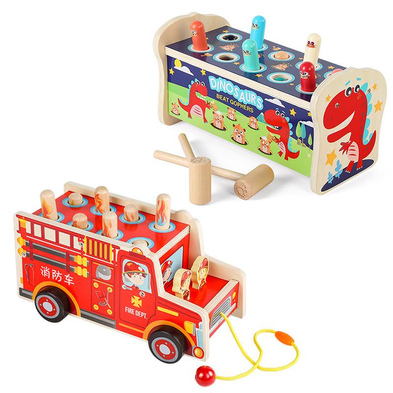 Wooden Whacamole Game Toy With Dinosaur Design For Family Fun And Child Learning