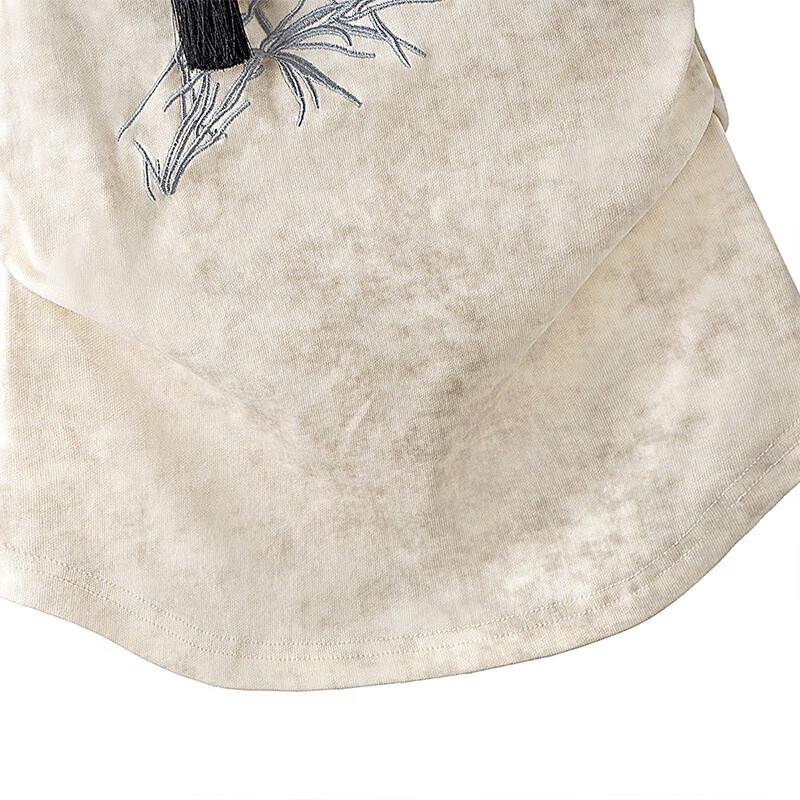 Women's New Chinese Style Embroidered Stand-up Collar T-shirt